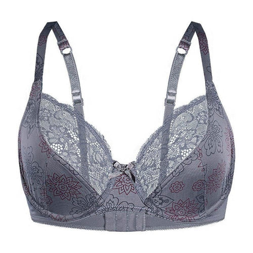 Sassa Pretty Floral Semi Sheer Lace Trim Demi Bra